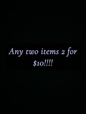 Sale Promo Graphic - Any Two Items 2 for $10